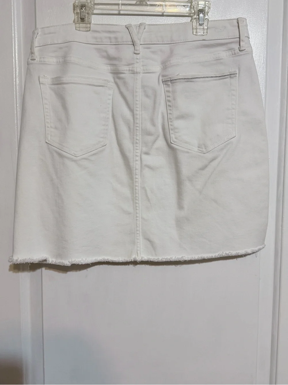 Vineyard Vines White Denim Skirt western country concert sz 8